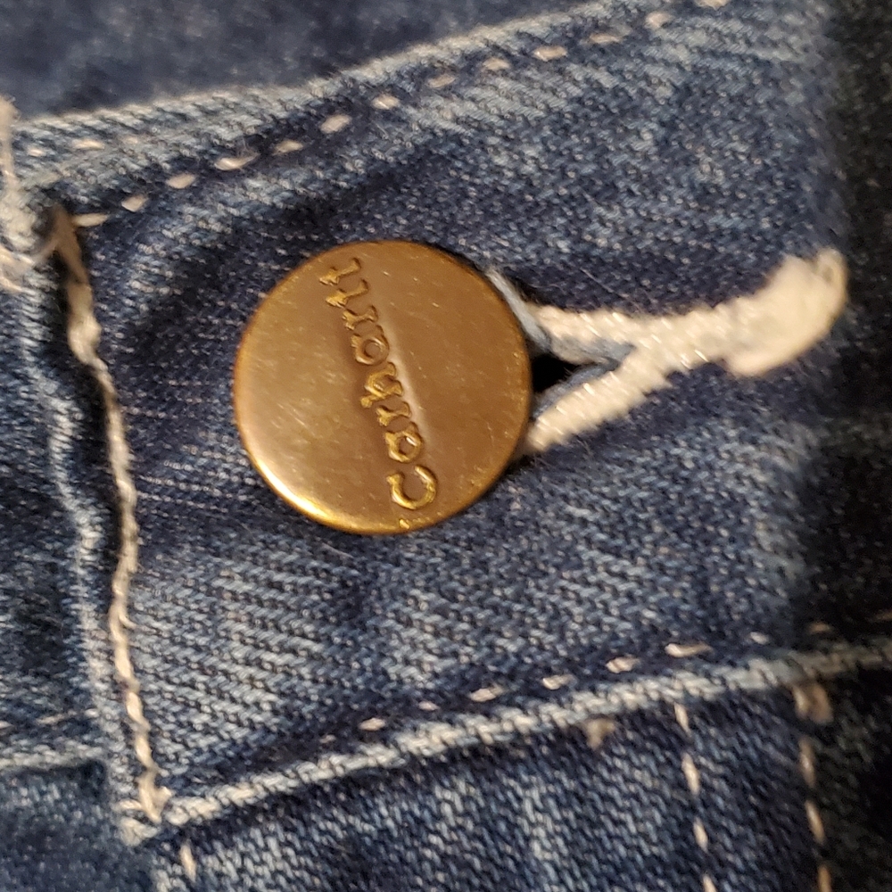 Vtg Carhartt Carpenter Jeans 32x32 B13 DST Loose-Fit Washed Darkstone Denim - Picture 3 of 8